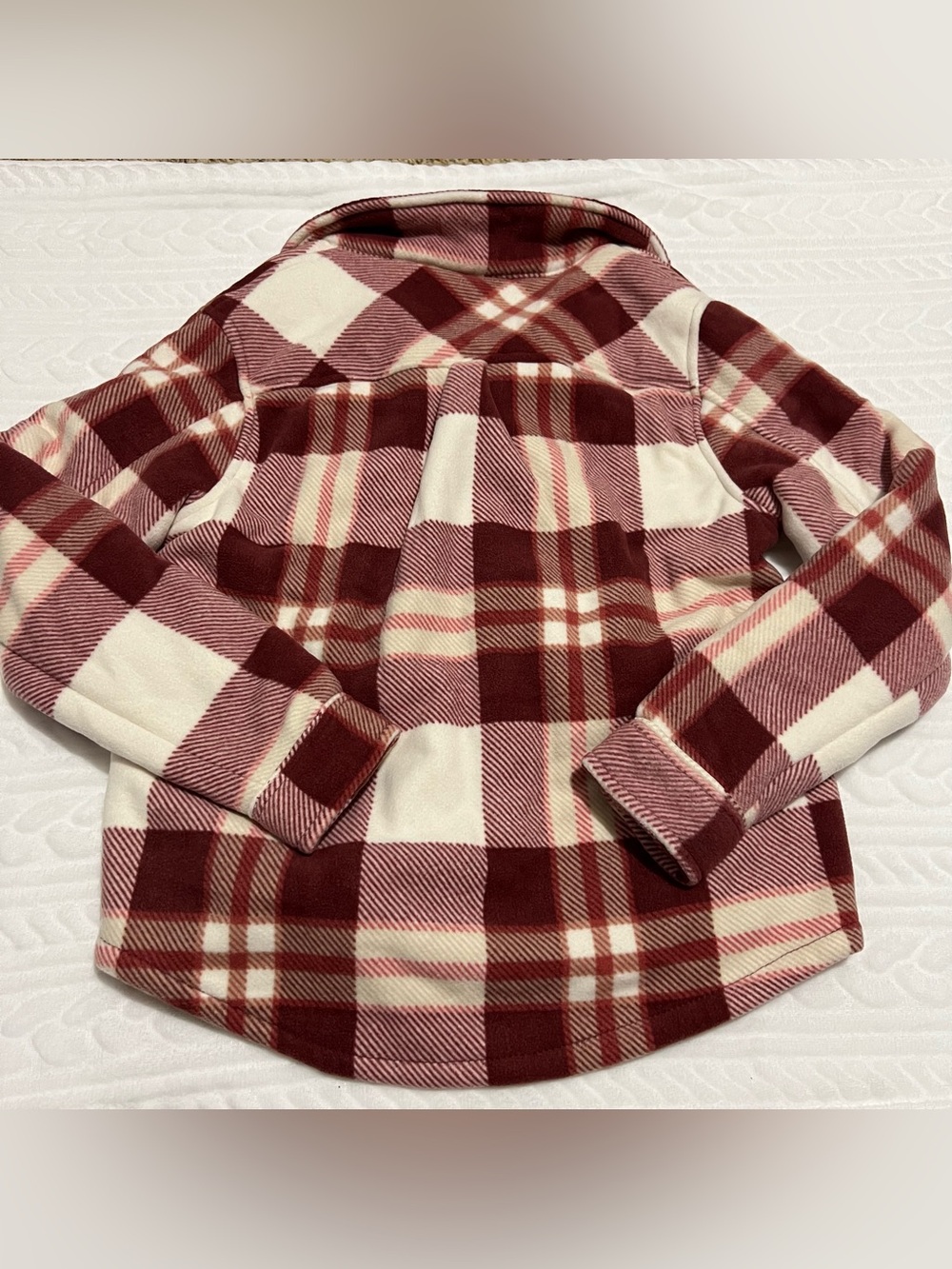 💗 *NEW* Member’s Mark - Girls' Plaid Sherpa-Lined Button-Up Shirt Jacket - Picture 9 of 13